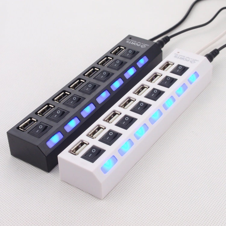 Hub USB 7 ports avec interrupteurs
