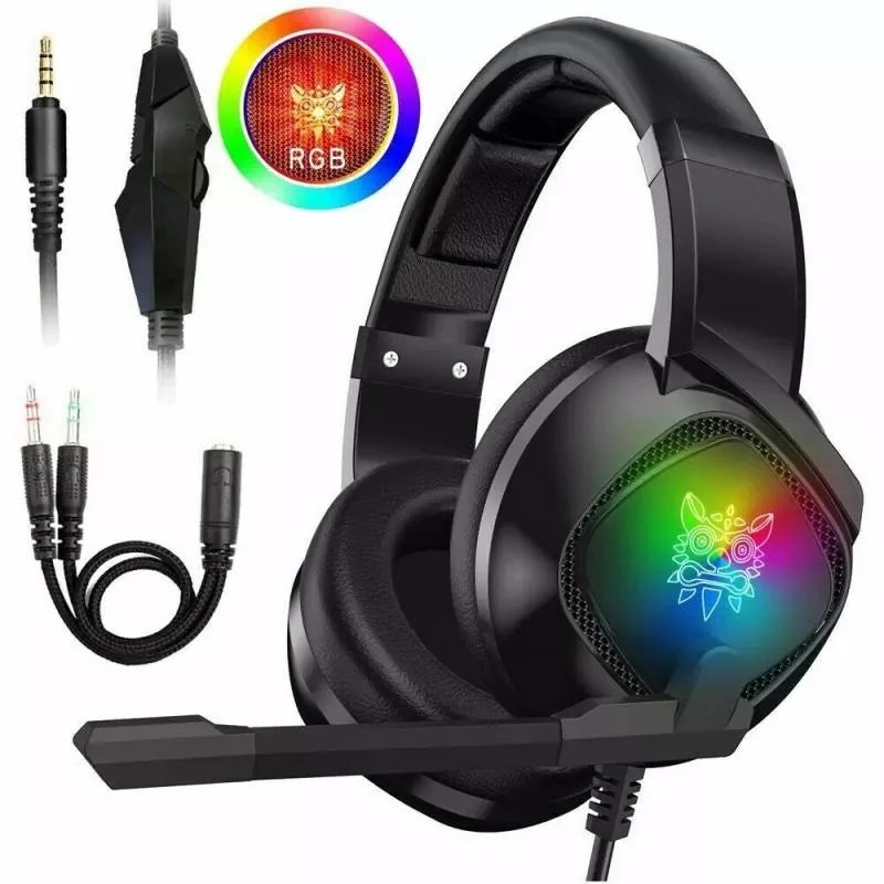 Casque gaming RGB avec micro antibruit