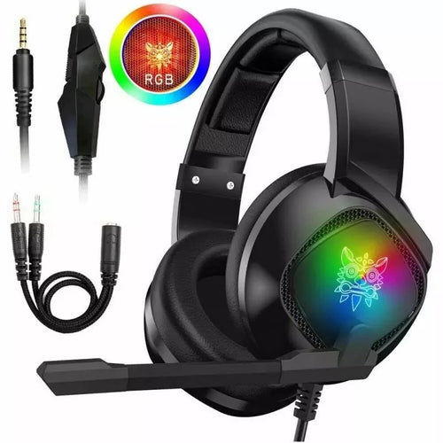 Casque gaming RGB avec micro antibruit